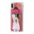 Чохол для iPhone Xs Max блискітки вода рожевий "girl with flowers" 3294379