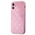Чохол для iPhone 12 mini glass LV рожевий 3370581