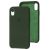 Чохол silicone case для iPhone Xr black green / зелений 3382342