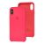 Чохол Silicone для iPhone X / Xs Premium case hibiscus pink 3387728