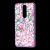 Чохол для Meizu X8 Блискучі вода рожевий "рожеві квіти" 417603