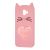 3D чохол з блискітками для Samsung Galaxy J6+ 2018 (J610) кіт рожевий 658273
