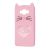 3D чохол для Samsung Galaxy J7 2016 (J710) кіт з блискітками тепло-рожевий 736535