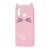 3D чохол для Huawei P Smart 2019 кіт з блискітками тепло-рожевий 878108